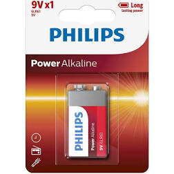 Baterie 9 V alkalická, 6LR61, Philips