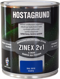 Hostagrund Zinex 2v1, barva na pozink polomatná. 0,6 L