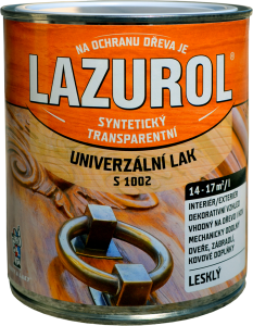 Lazurol S1002 lak na kov a dřevo, bezbarvý.