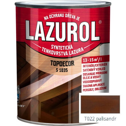 Lazurol Topdecor tenkovrstvá lazura 0,75 L