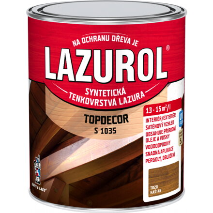 Lazurol Topdecor tenkovrstvá lazura 0,75 L