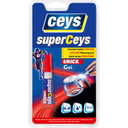 Lepidlo Ceys Gel uni- 3g, vteřinové lepidlo.