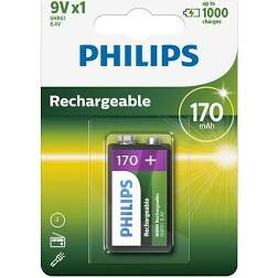 Baterie 9 V dobíjecí, 6HR61, Philips-170 mAh