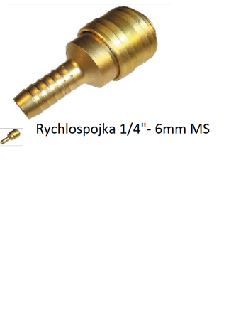 Rychlospojka  1/4"- 6mm