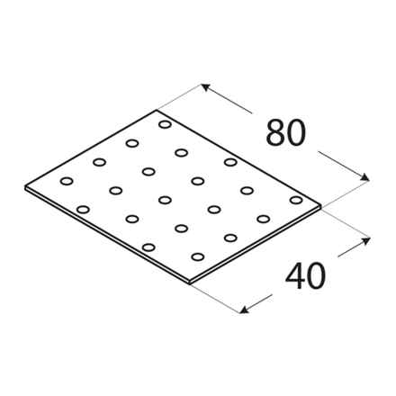 Destička perforovaná 240x100x2,0 mm