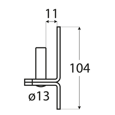 Držák čepu pr. 13mm