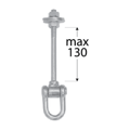 Hák houpačkový M12x130 mm
